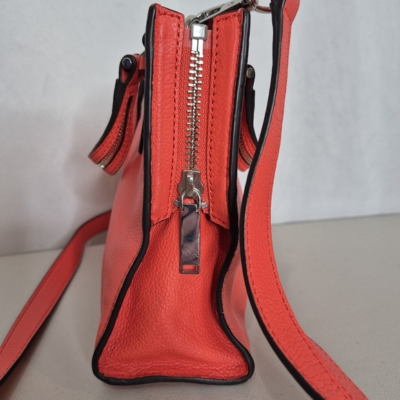 Rebecca Minkoff Leather Mini Blair Tote Crossbody Handbag in Poppy  *No Fringe - Picture 6 of 16